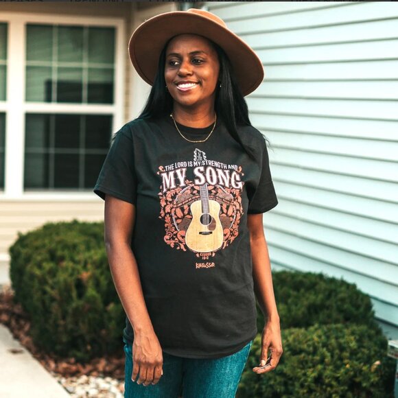 Kerusso Adult Cotton Short Sleeve T-Shirt "Lord is My Strength and My Song - NWT - Picture 4 of 4